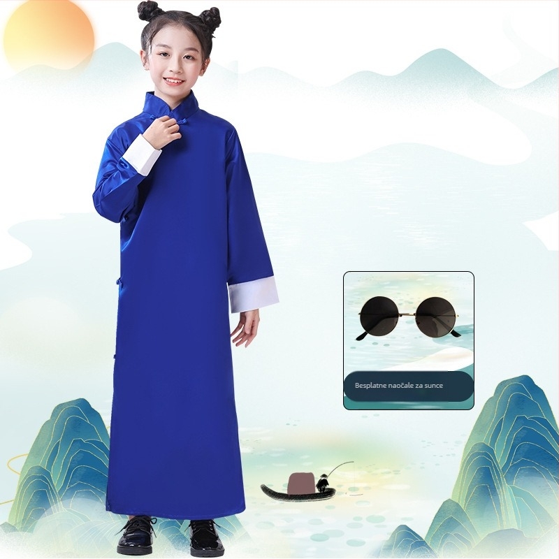 Dječji Crosstalk kaput, dugi rukav, 100% poliester, kineski stil, uzrast 3-8 godina