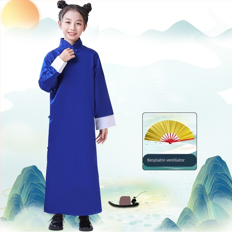 Dječji Crosstalk kaput, dugi rukav, 100% poliester, kineski stil, uzrast 3-8 godina