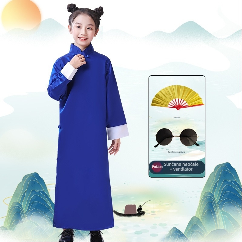 Dječji Crosstalk kaput, dugi rukav, 100% poliester, kineski stil, uzrast 3-8 godina