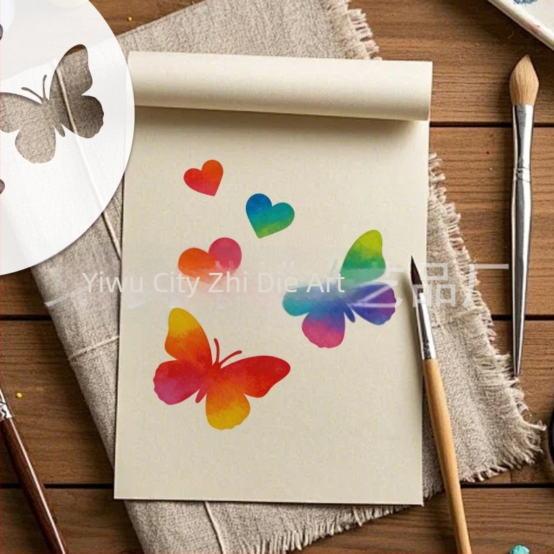 PET šablona s otiskom leptira za dječje DIY crtanje — Model SJX-193; Marke Yiwu Purple Butterfly Crafts Factory; Materijal: PET; Izvor prekograničnog izvoza: Da; IP ovlaštenje: Ne