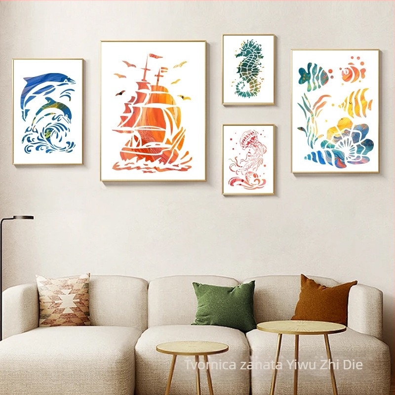 Sablona za crtanje morskih životinja u podvodnom svijetu – dekor boce vode; Purple Butterfly; PET; Uvoz: Ne; IP odobrenje: Ne; Privatna oznaka: Ne