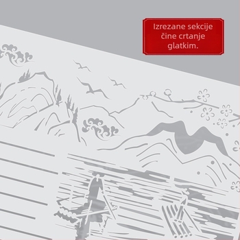 DIY šablona izreza za bilten A4 kineski drevni stil krajina serija (Materijal: PET; Brend: Tiechen; Uvoz: Ne; IP dozvola: Ne)