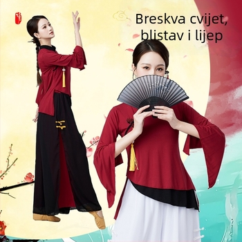 Kostim za square dance; gornji dio od modal, donji dio od šifona; Materijal: Modal; Podstava: Milk Silk; Sezone: Ljeto, Proljeće, Jesen