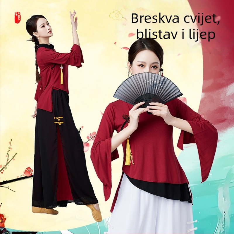 Kostim za square dance; gornji dio od modal, donji dio od šifona; Materijal: Modal; Podstava: Milk Silk; Sezone: Ljeto, Proljeće, Jesen