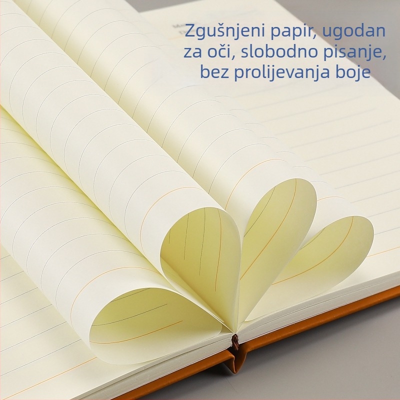 Bilježnica s prilagođenim logom i elastičnim remenom, šavani uvez, Dowling papir 70 g