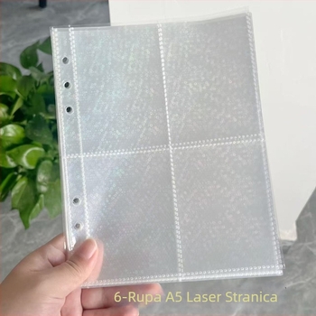 Album za kartice i razglednice s unutarnjim stranicama u dva odjeljka, PP stranice, 10 listova, 6 rupa