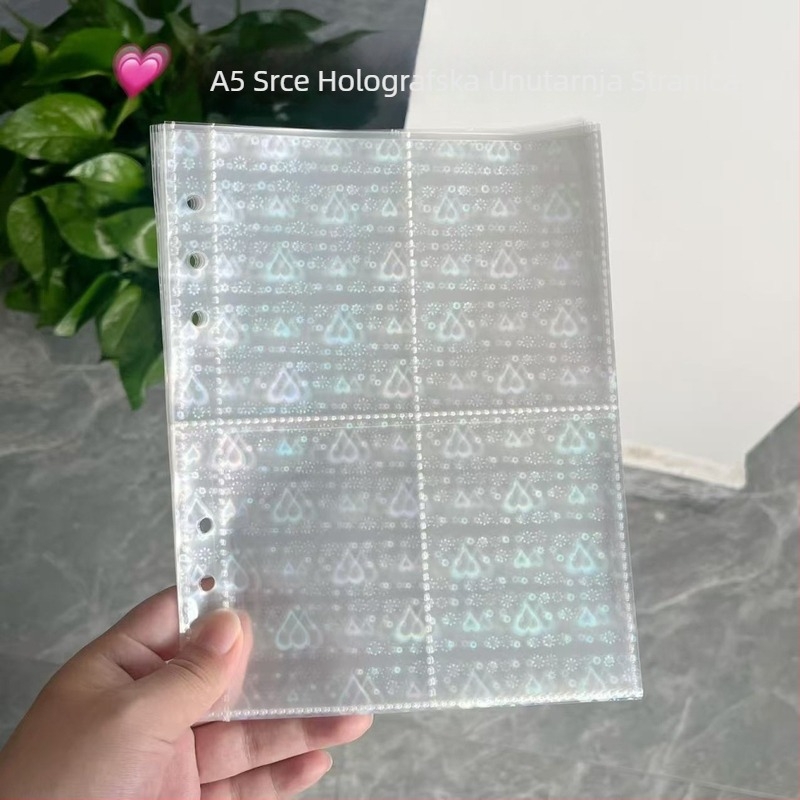 Album za kartice i razglednice s unutarnjim stranicama u dva odjeljka, PP stranice, 10 listova, 6 rupa