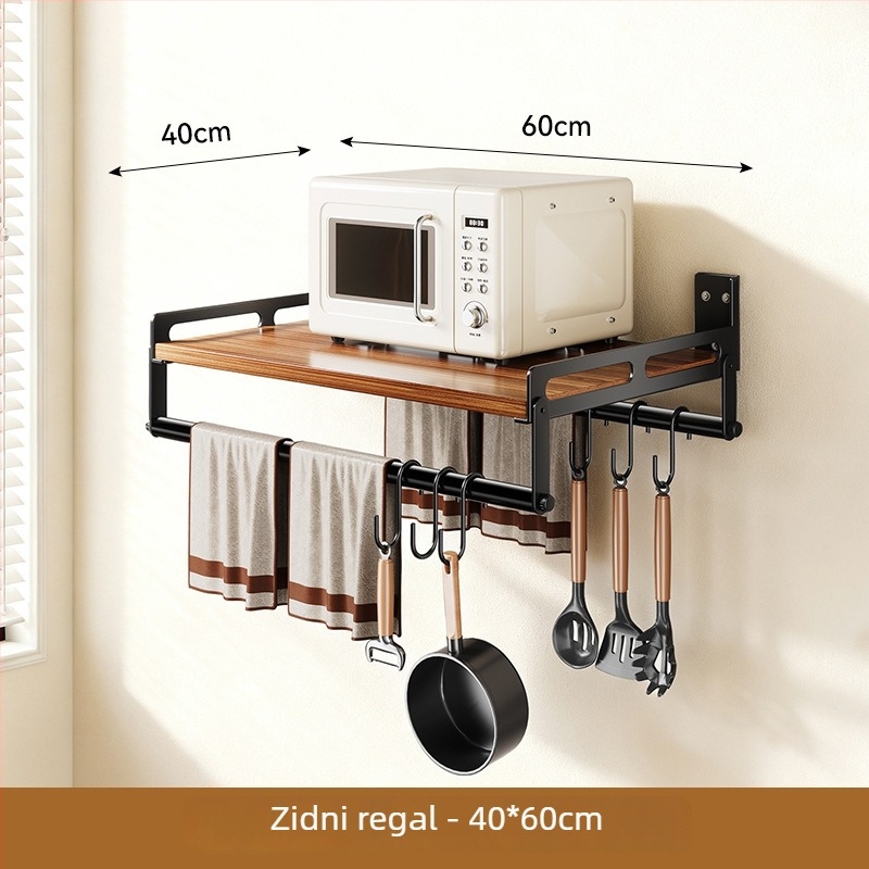 Zidni kuhinjski stalak za skladištenje s odvojivim stalkom za mikrovalnu pećnicu, Huayu, Materijal: Plate Type, Model: 6 komada, Proizvodni broj SG9901, Obrada: LOGO Private Label