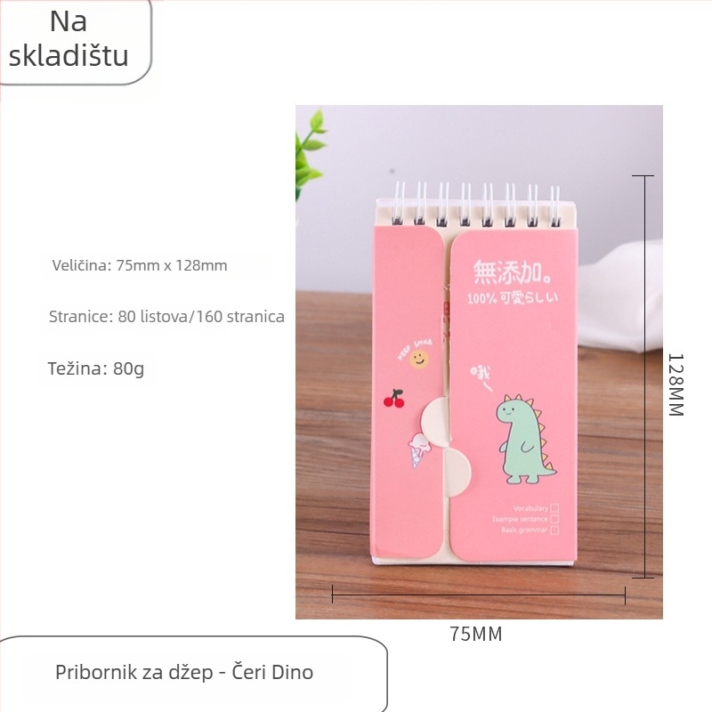 Freezing Point Prijenosni bilježnica engleskih riječi, Moe too serija, model 185485, 80 stranica, prilagodljiv