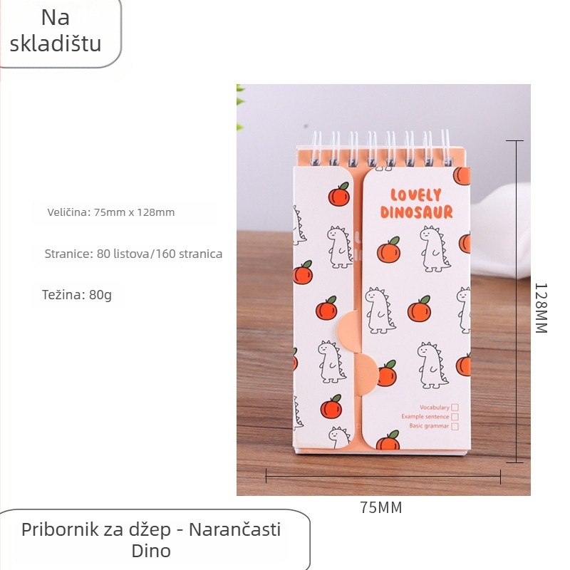 Freezing Point Prijenosni bilježnica engleskih riječi, Moe too serija, model 185485, 80 stranica, prilagodljiv