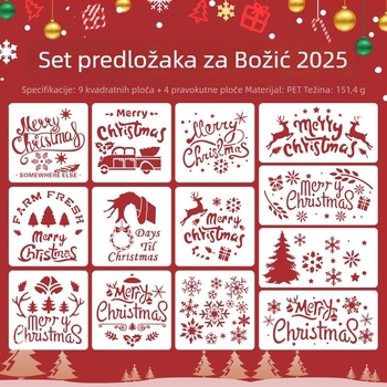 DIY božićni predložak za dnevnik i grafiti sprej, PET šuplji dizajn, motiv kućnog ljubimca