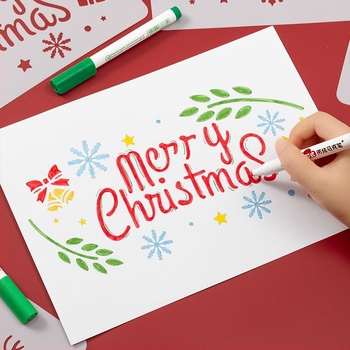 DIY božićni predložak za dnevnik i grafiti sprej, PET šuplji dizajn, motiv kućnog ljubimca