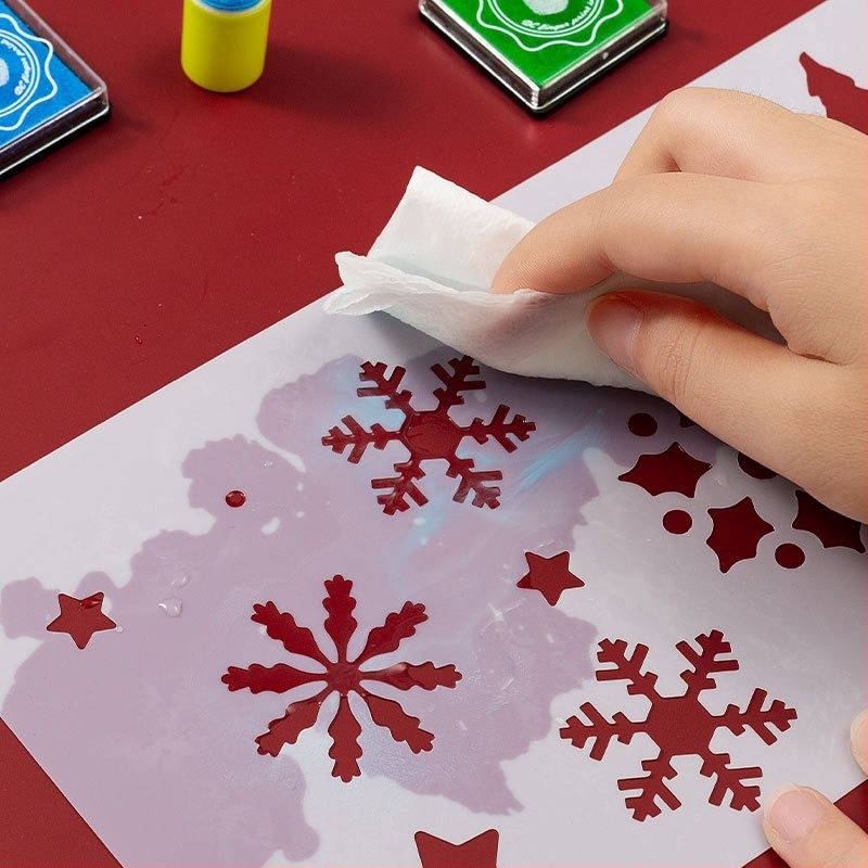 DIY božićni predložak za dnevnik i grafiti sprej, PET šuplji dizajn, motiv kućnog ljubimca