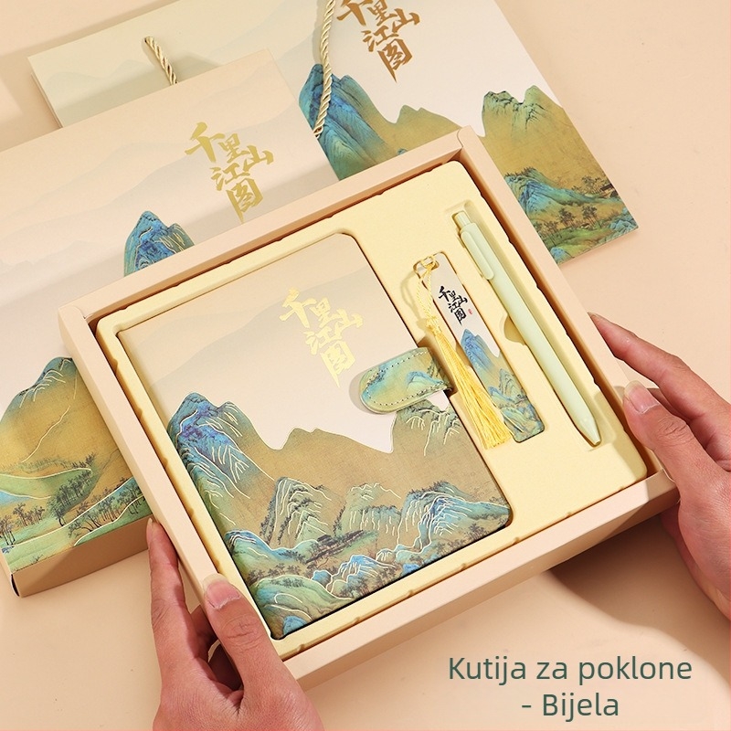 Bilježnica u kineskom stilu s PU omotom, ljepilo povezivanje, Dowling papir 80 g, 50–100 stranica, kreativni poslovni bilježnik