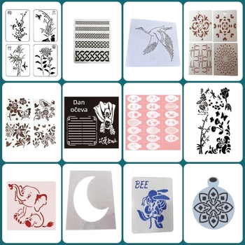 DIY set šablona za djecu – mandala, šuplji uzorak, PVC materijal za ukrašavanje torti