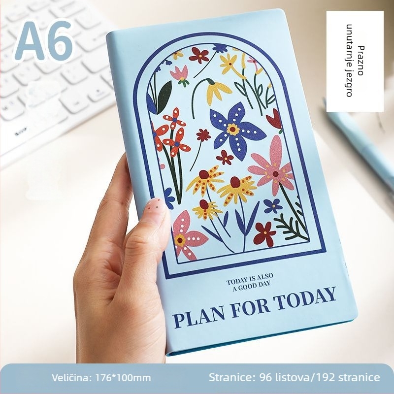 Bilježnica Faramond — PU omot, šivano uvezivanje nitima, Dowling papir, 80 g, 100–200 stranica