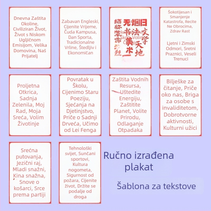 Plastična šuplja forma za tekst naslova novina i ravnalo - šablona za ručno pisani novinski prilog za osnovnu školu - poluproizvodni set