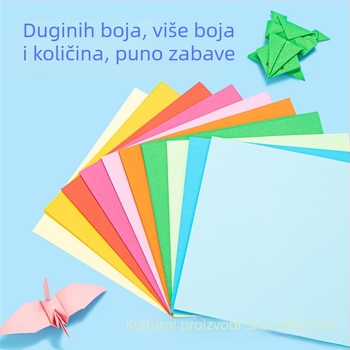Origami papir — Višebojni ručno izrađeni listovi, Marka Deli, Model 83633, Materijal: Papir, Tip: rukopisna oznaka, Oznake po stranici: 100