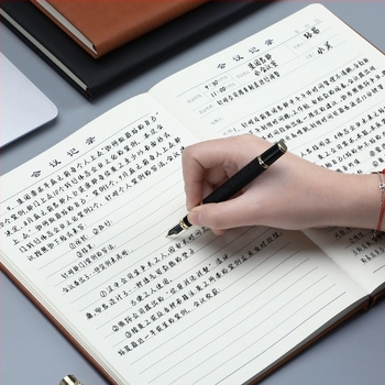 Notebook Changyu Stationery s kožnim omotom od umjetne kože, ljepilno povezivanje, Daolin papir 80 g, 200–300 stranica, poslovni uredski stil