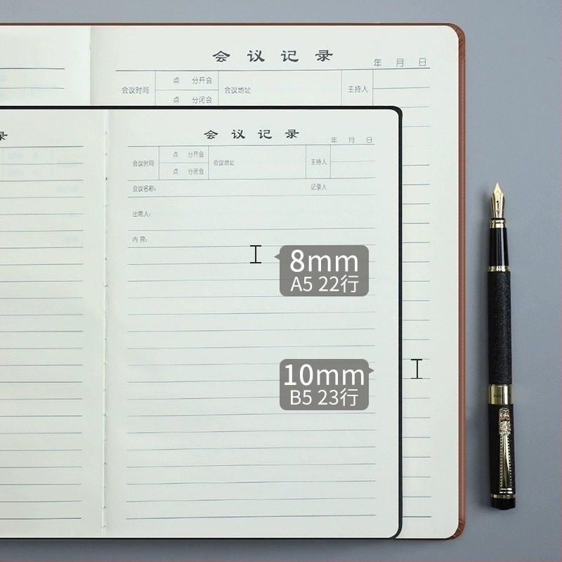 Notebook Changyu Stationery s kožnim omotom od umjetne kože, ljepilno povezivanje, Daolin papir 80 g, 200–300 stranica, poslovni uredski stil