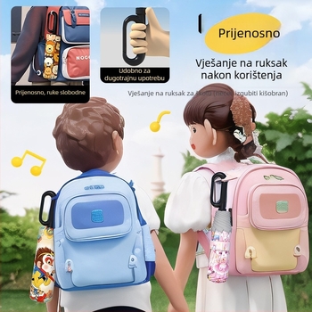 Dječji kišobran s automatskim otvaranjem, 8 šipki, UPF50+ zaštita od sunca i kiše, otisnuti logo