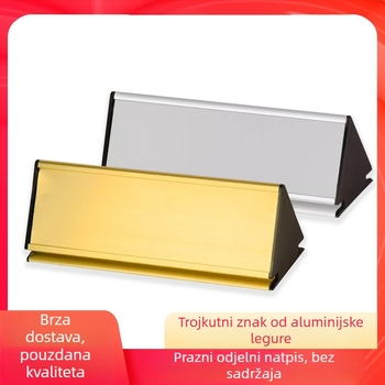 Trojkutna pločica od aluminijske legure – prilagodljiv sigurnosni znak za uredske i kulturne potrebe; podrijetlo: Kina (Linyi, Shandong); materijal: aluminijska legura; prilagodba: da; upotreba: sigurnosni znak