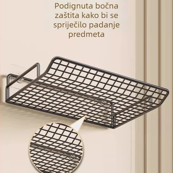 Zidna polica za ruter i set-top kutiju, za studentsku sobu (bez bušenja)