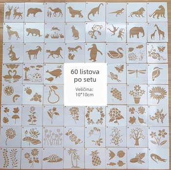 Šablone za crtanje životinja i biljaka, PET fleksibilna šuplja ravnala za crtanje, crtni alati; Marka: Druga, Uvoz nije, IP prava: Nije ovlašteno