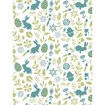 PET šablona za ukrašavanje dnevnika s motivom zeca i cvijeća – pločica s šupljim reljefom i graviranjem, model YX-PKC346-M