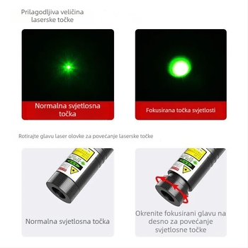 Huister H10 laser pointer, 532 nm, baterija 18650/16340