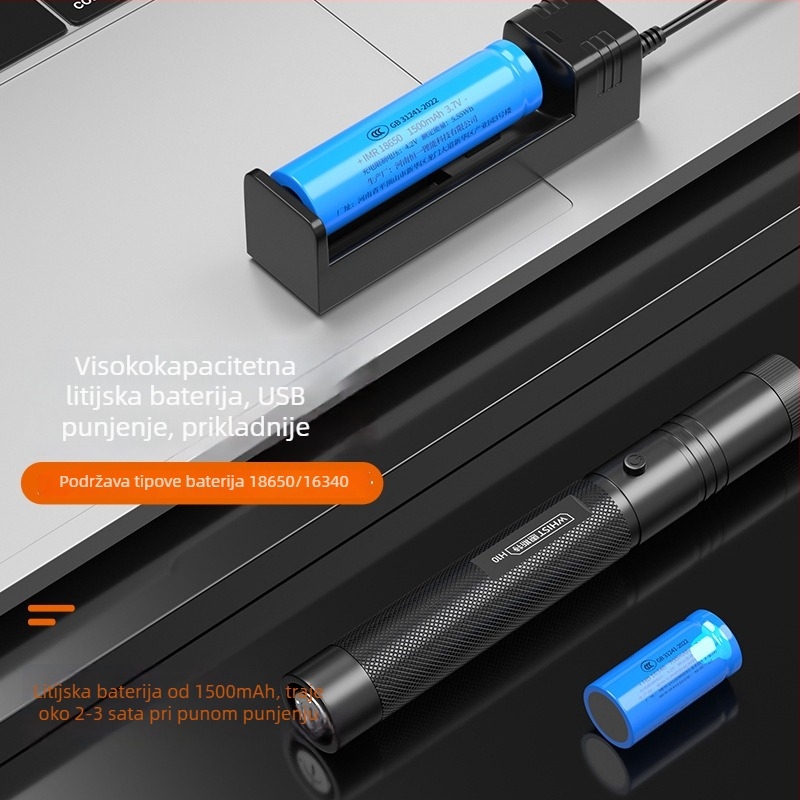 Huister H10 laser pointer, 532 nm, baterija 18650/16340