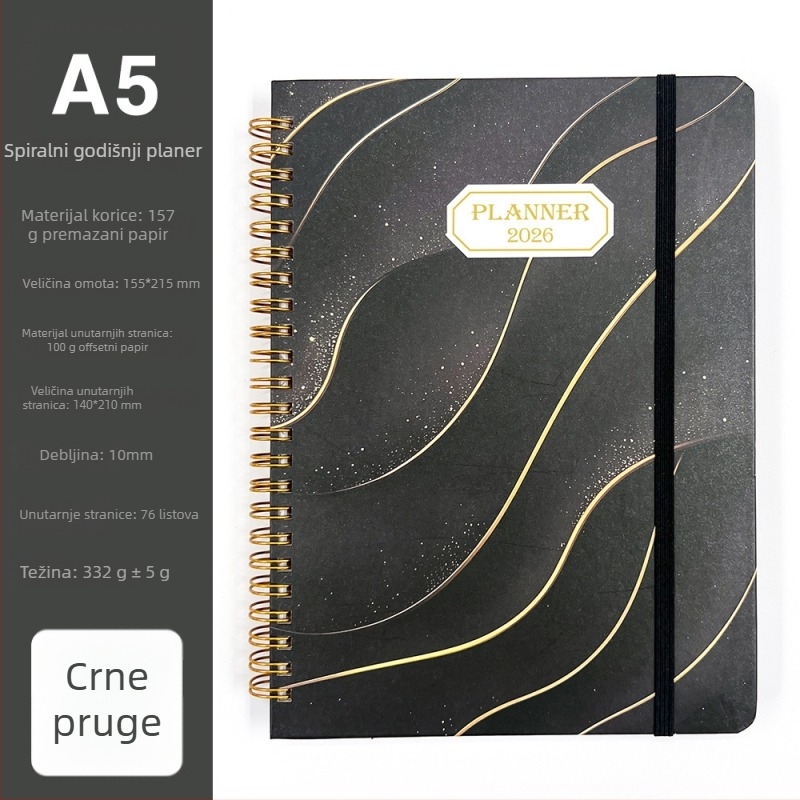 Haoshang Plan Series planer rokovnik, 76 stranica, papir 100 g offset, prilagodljiv