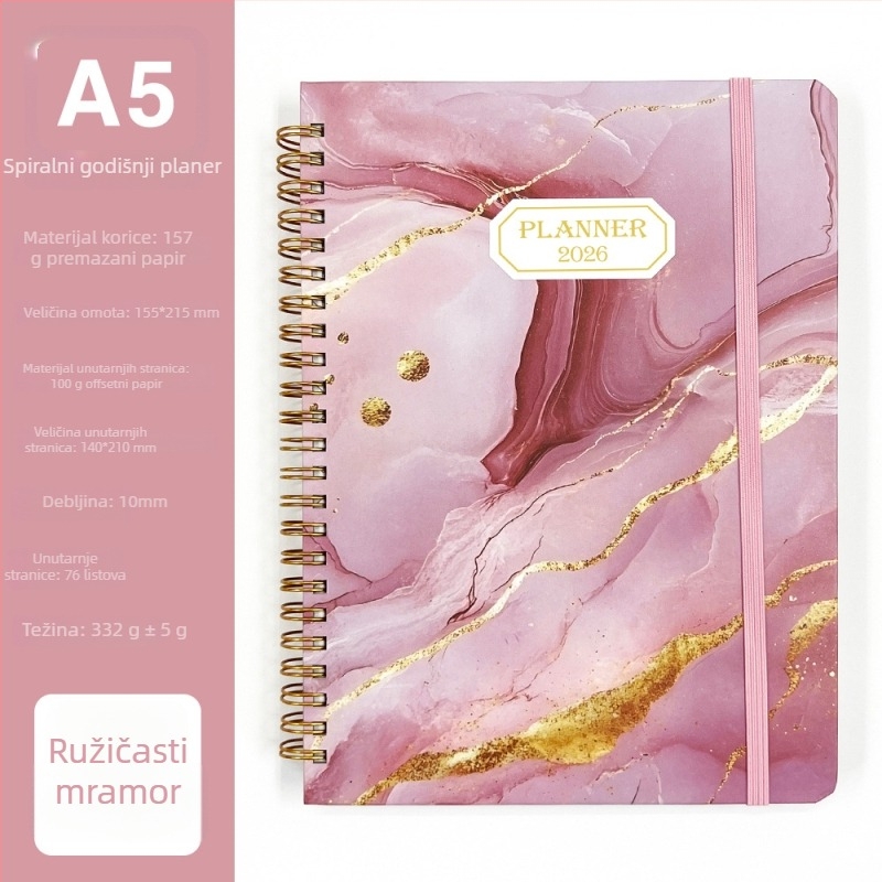Haoshang Plan Series planer rokovnik, 76 stranica, papir 100 g offset, prilagodljiv