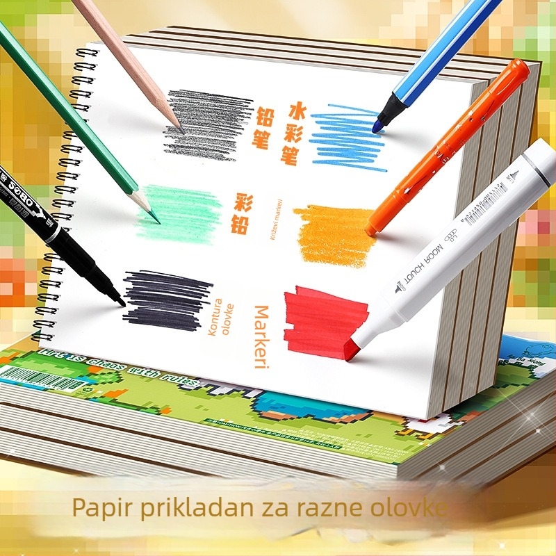 Spiralni bilježnica za crtanje Cartoon Bear Kbx-2406, 50 stranica, papir 80 g/m², serija Picture book