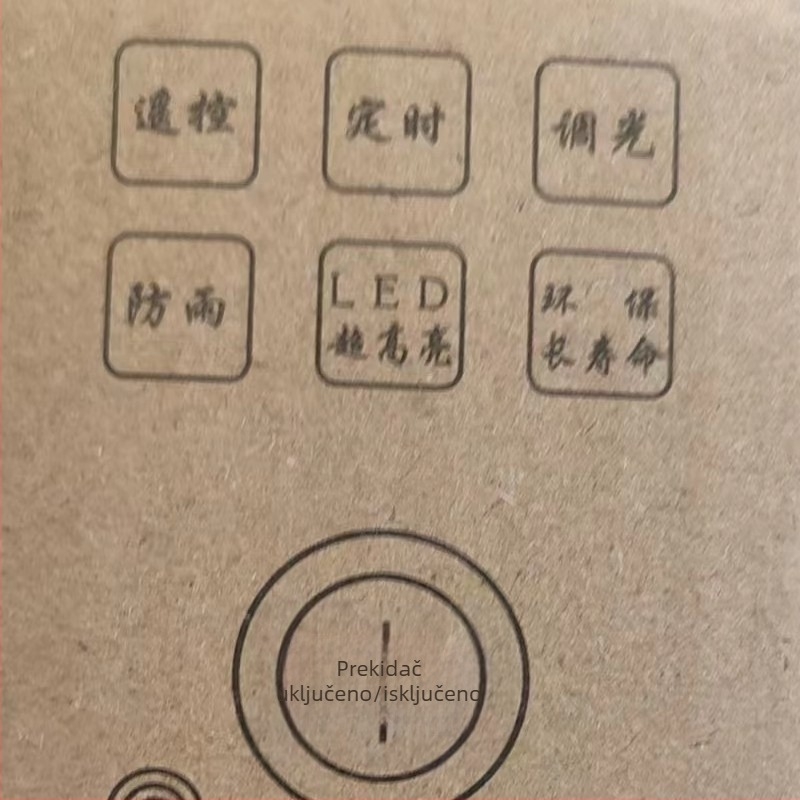 Pribor za plišane fenjere, bežični daljinski upravljač, inteligentni senzor svjetla, solarna svjetiljka, projekcijsko svjetlo