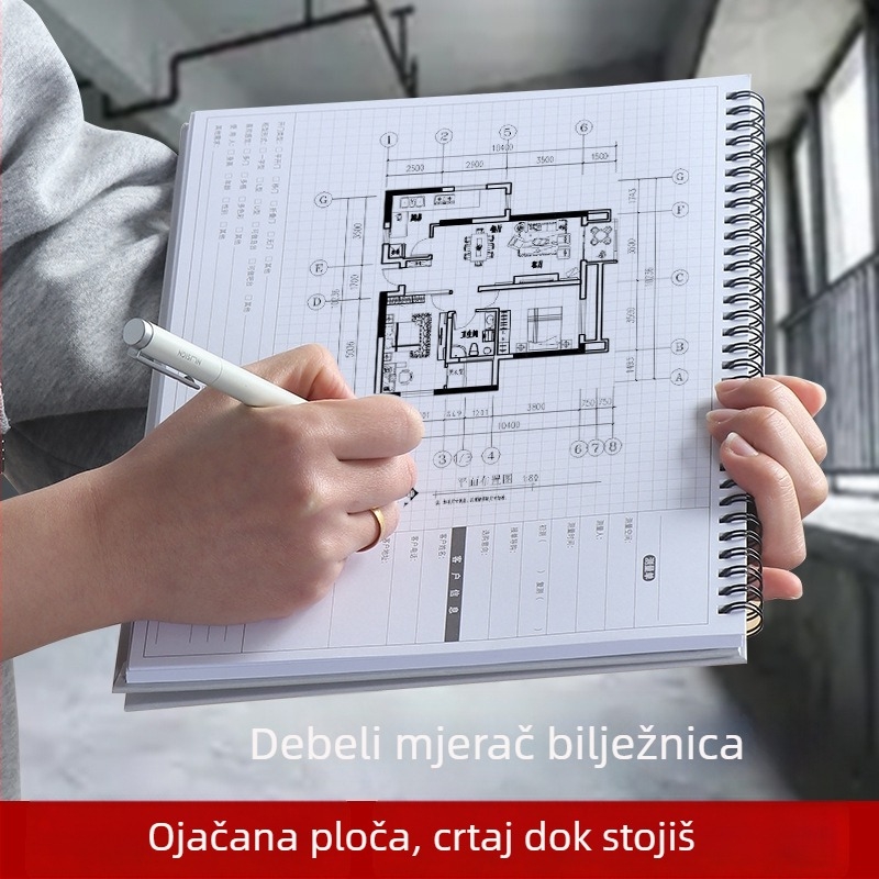 Dizajnerski mjerni bilježnica za interijer — Wen Zhe, model 20230330 • 80 stranica • Nevin Paper Weight: 120 • Prilagođivanje: Da