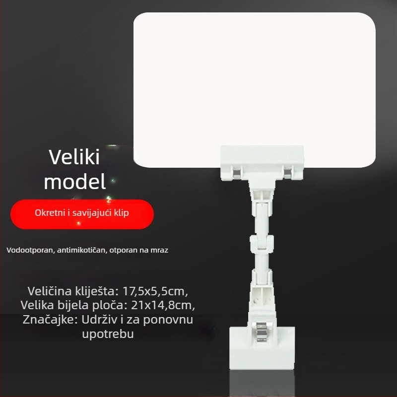 PVC ploča za cijene za svježe povrće, vodootporna i izbrisiva (ručno napisanu cijenu)