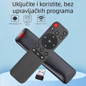 xyc daljinski upravljač za projektor, 2.4G, domet 10 m, kompatibilan s TV-om