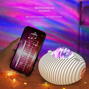 USB napajanje UFO laserski projektor zvjezdanog neba s Bluetoothom, daljinskim upravljačem i zvukom — LED noćna svjetiljka za spavaću sobu bez pametnih funkcija