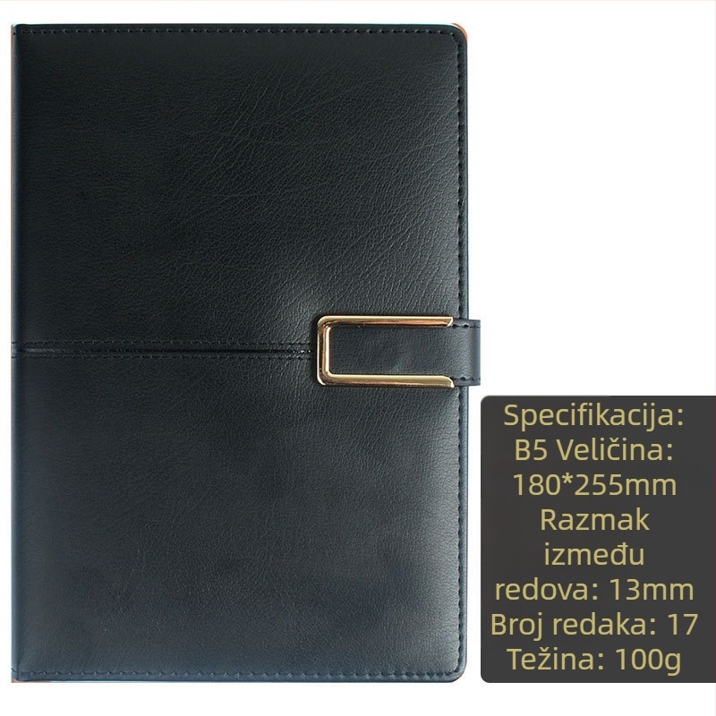 Xitong bilježnica s magnetskim zatvaračem, 96 stranica, mreža 1,3 cm, papir 40 g, slobodni listovi