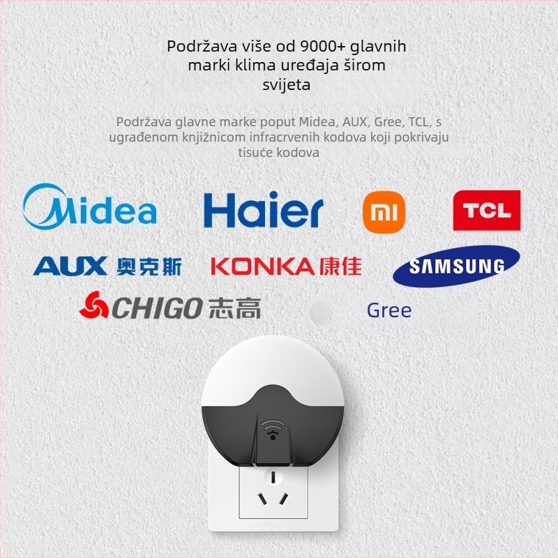 Sveobuhvatni daljinski upravljač s glasovnim upravljanjem za IR/RF uređaje – USB sučelje, domet do 10 m, noćno svjetlo