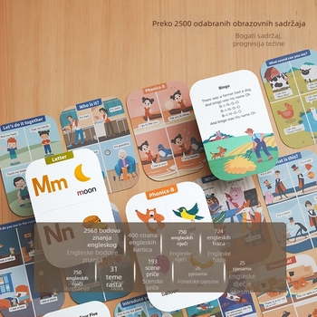 Beenshi dvojezični uređaj za učenje za djecu s dodirnim LCD zaslonom, Bluetooth, punjiva litijska baterija, 8 GB memorije, MP3 reproduciranje