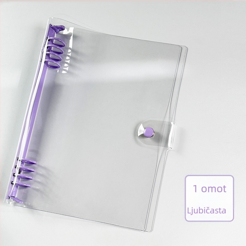 Držač bilježnice s prozirnim PVC premazom, Binder način vezivanja, INS stil metalni klips