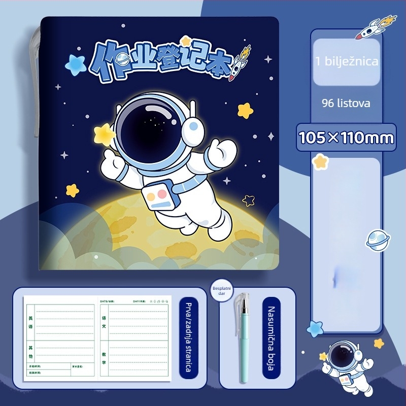 Cartoon Bear džepni kvadratni bilježnica s PU koricom, šavnim uvezom, papir 80 g/m², 100–200 stranica