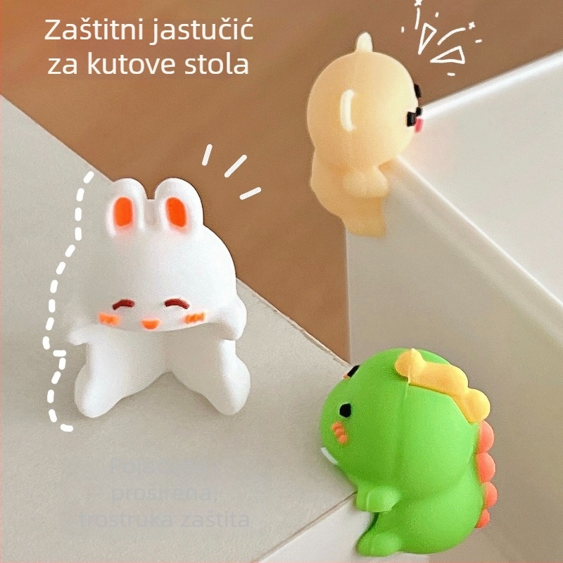 Zaštita kuta stola za bebe - pravokutni oblik, mek rub, crtani dizajn