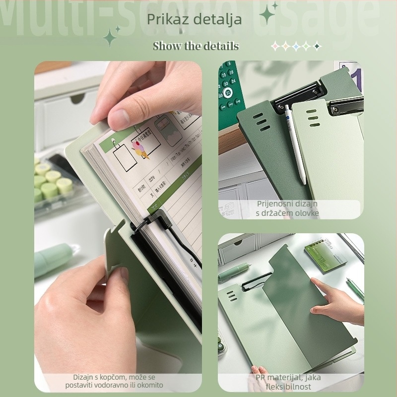 Vertikalni A4 dokument mapica s klipom za ploču, model 1, veličina klipse 1, opći format papira