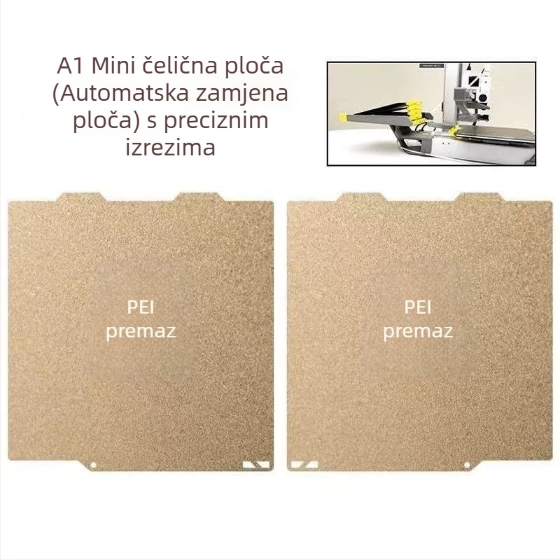 Platforma za 3D ispis s toplom posteljom i spring steel pločom, automatska promjena diska, precizno pozicioniranje rupa (Materijal: Spring steel + PEI)