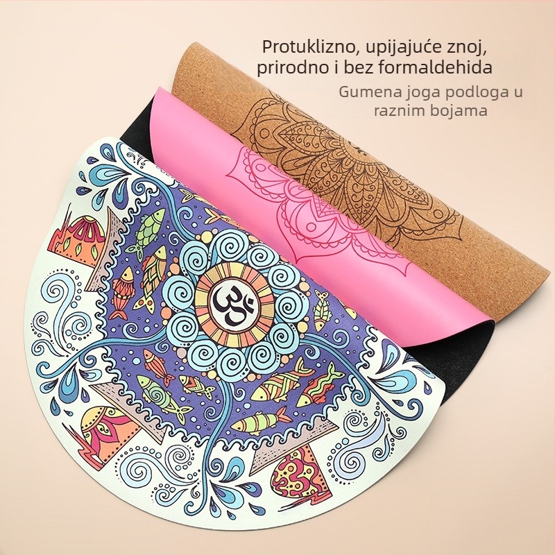 Nagoudi joga podloga — guma, debljina 1/3/5 mm, težina 500 g, prilagodba obrade, podrijetlo Hangzhou