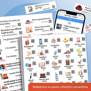 Engleske naljepnice za učenje za djecu — dnevne životne scene, ljepilo, sladak stil, ispis (Brand: Jerry; Adhesive: Yes; Style: Cute; Craft: Printing)