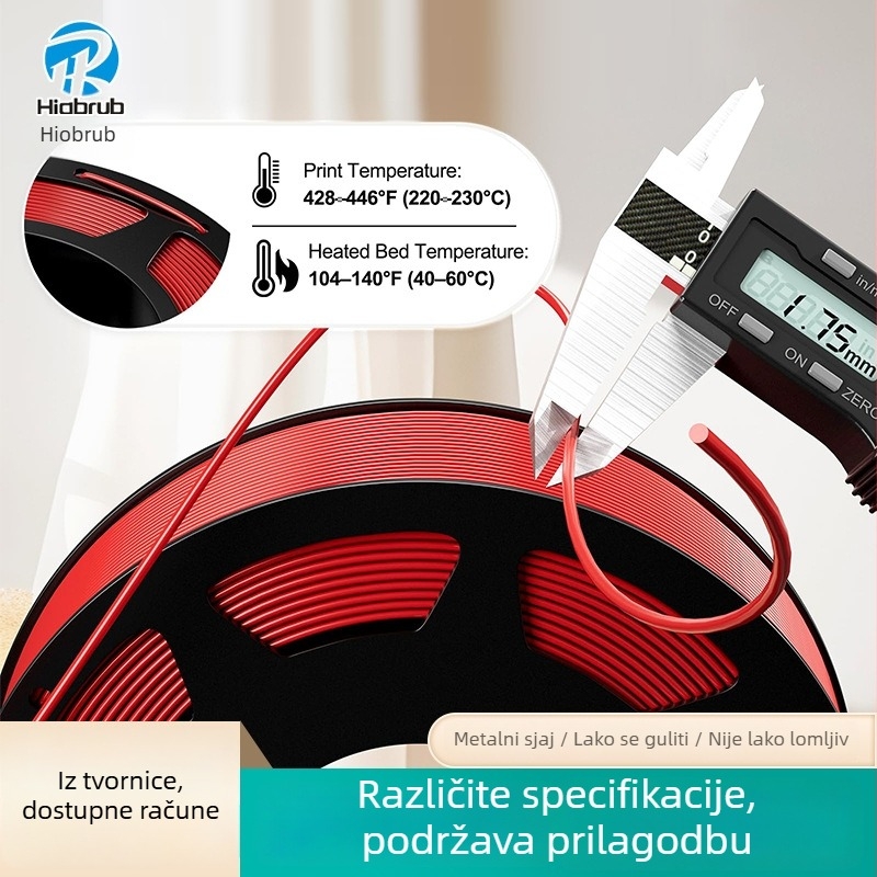 PETG filament za 3D ispis — prehrambena PETG kvaliteta, visoka brzina ispisa, kompatibilan s PLA, gustoća 1,24 g/cm³